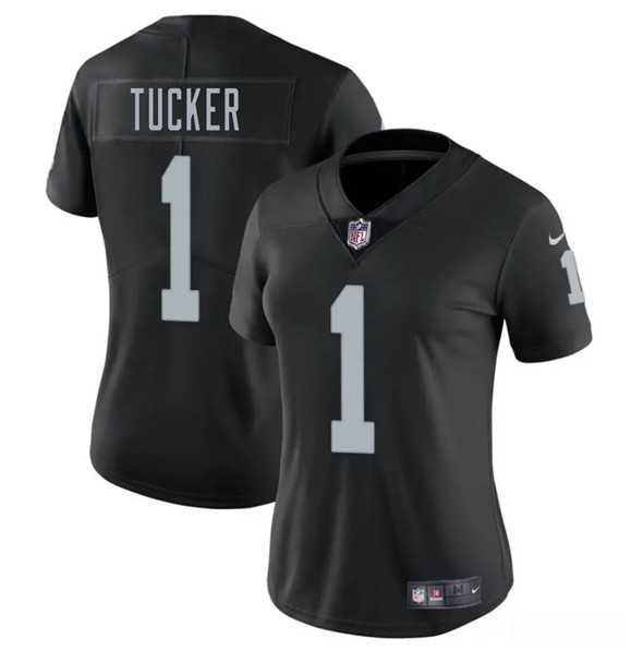 Women%27s Las Vegas Raiders #1 Tre Tucker Black 2025 Vapor Stitched Jersey Dzhi->kansas city chiefs->NFL Jersey